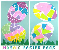 Creative & easy diy easter crafts. Paper Mosaic Easter Eggs The Pinterested Parent