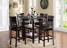 Gia Counter Height Table And 4 Stools All In One Jaron S Showcase Counter Height Dining Table Black Dining Room Furniture Counter Table Set