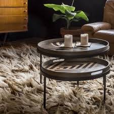 Find trays in a variety of styles perfect for any modern space. Round Tray Coffee Table Ethnicraft Round Coffee Table In Metal And Wood Sediarreda Com