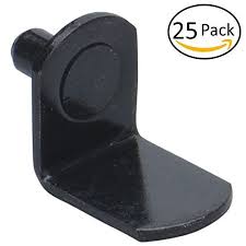 5mm Bracket Style Cabinet Shelf Support Pegs L Clips For Kitchen Bookcase Black 25 Pack Kitchen Bookcase Cabinet Styles Shelf Supports