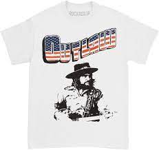 Ain't nothin' bootleg about this midnight rider favorite ! Amazon Com Waylon Jennings Men S Outlaw T Shirt White Clothing