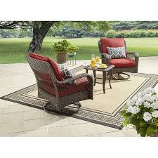 Better Homes And Gardens Outdoor Patio Furniture Colebrook 3 Piece Blue Chat Set Walmart Com Backyard Furniture Patio Furniture Sets Outdoor Patio Furniture