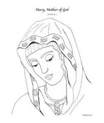 Mary Mother Of God Catholic Coloring Page January 1st Coloring Pages Catholic Coloring Jesus Coloring Pages