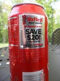 10 Ways To Get A Six Flags Ticket Discount Six Flags Discounted Coke Cans