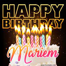 Happy birthday flowers and cake gif. Mariem Animated Happy Birthday Cake Gif Image For Whatsapp Download On Funimada Com