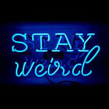 Oliver Gal Weird Neon Sign Neon Aesthetic Neon Signs Blue Aesthetic Dark