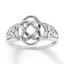 14k White Gold Celtic Knot Ring For Her Celtic Knot Ring Celtic Rings Women Irish Wedding Rings