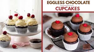 Eggless Chocolate Cupcakes Simple No Egg Chocolate Cupcakes With Buttercream Frosti Dessert Cake Recipes Eggless Chocolate Cupcakes Cupcake Recipes Chocolate