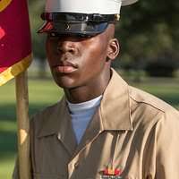 Sergeant Bradley S. Minge, color sergeant with Headquarters