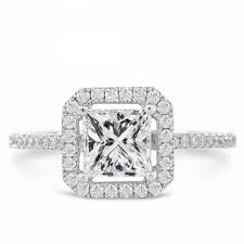 Shop for princess cut engagement rings. 1 56ct Princess Cut Diamond White Gold Halo Engagement Ring Wonder Jewelers