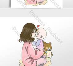 Kartun Ibu Panas Ibu Dan Anak Ibu Dan Unsur Unsur Bayi Download Gambar Mewarna Omar Hana Kartun Yang Comel Gambar Mewarna Down Gambar Kartun Kartun Gambar