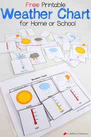 Free Printable Weather Chart For Home Or School Perfect For Hands On Learning Weather Activities Preschool Weather Chart Preschool Weather