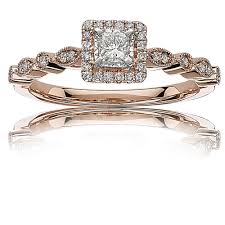 Or get it by wed, oct 14 with faster delivery. Ellie Diamond Princess Cut Halo Engagement Ring In 14k Rose Gold