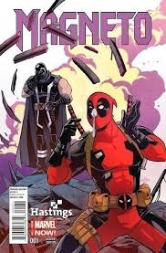 You can see him trying to scare the bejeezus out of professor x and the original. 27 Craziest Deadpool Comic Book Covers Ign