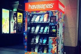 Flip Flop Vending Machine Features Sizing Chart On The Ground Vending Machine Vending Machine Design Vending Machine Business