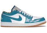 JORDAN 1 LOW SE BARCELONA CYBER TEAL MEN'S
