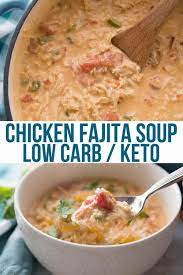 Low Carb Chicken Fajita Soup Keto Friendly Recipe Keto Recipes Dinner Keto Recipes Easy Healthy Low Carb Recipes