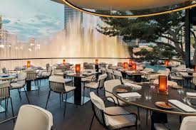 Dining room at wolfgang puck grand cafe address, dining room at wolfgang puck grand cafe location. Wolfgang Puck Debuts Spago Overlooking Bellagio Fountains