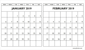 Incredible Free Printable Two Month Calendar In 2020 February Calendar Calendar Printables Calendar Template