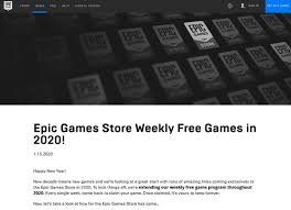 No strings attached, except the one tied to epic's storefront. We Will Continue A Free Weekly Game Distribution Campaign For 2020 Epic Games Announced Gigazine