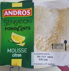 Sensation Fondante Mousse Citron Andros