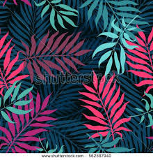 These patterns can be used as cloth print, wallpapers, as backdrops and even as greeting card layouts. Decorative Colorful Palm Tree Foliage Tropical Palm Leaves Jungle Leaves Seamless Vector Floral Pattern Trendy Hipster Abstract Foliage Palm Trees Tropical