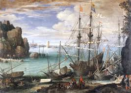Paul Bril View Of A Port Coastal Landscape Landscape Paintings Canvas Art Prints