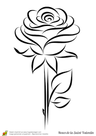 Coloriage Sublime Rose Saint Valentin Wreath Drawing Roses Drawing Flower Drawing