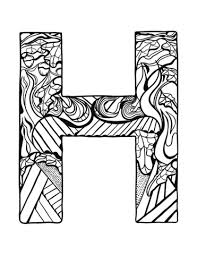 Letter H Zentangle Coloring Page From Zentangle Alphabet Category Select From 30582 Printable Craft Coloring Pages Love Coloring Pages Free Printable Coloring