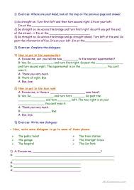 Giving Directions2 Teaching Jobs English Lessons Worksheets