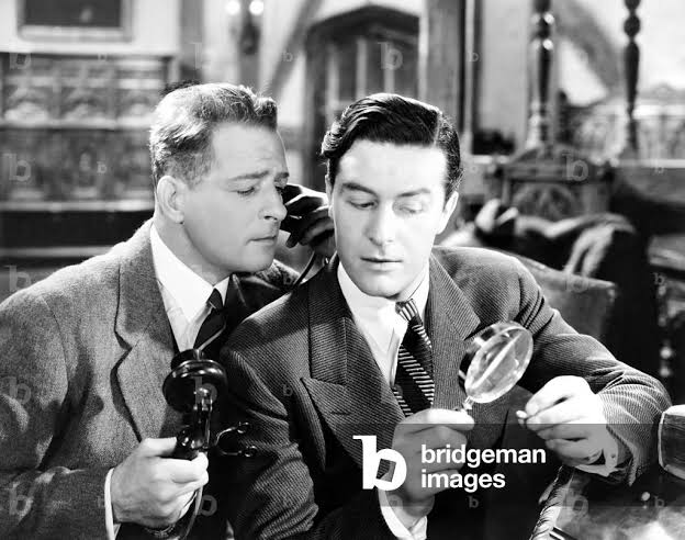 Image of BULLDOG DRUMMOND ESCAPES, from left, Reginald Denny, Ray Milland,  1937
