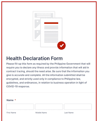 Links are used within the report to direct users t. Health Declaration Form Template Jotform