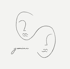 I Like This Better Than Other Illustrations Of Gemini Line Art Drawings Minimalist Drawing Gemini Tattoo