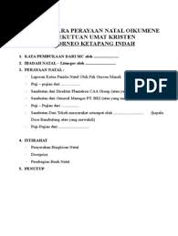 Susunan acara perayaan natal ikatan keluarga toraja kabup kabupa aten barito barito utar utara a dan sekit sekitarn arny ya. Susunan Acara Perayaan Natal Oikumene Bki 2017