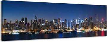 New york skyline canvas art. Bol Com Skyline New York Canvas Schilderij Panorama 158 X 46 Cm