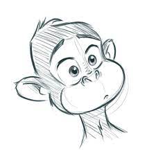 Late Night Sketch Part 1 Sketch Photoshop Monkey Chimp Doodle Cartoon Monkey Drawing Monkey Drawing Animal Sketches