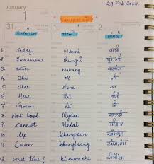 Thai Vocabulaire With Pronunciation In English Hindi Pronunciation Language Bullet Journal