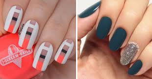 Simple french nail art idea pink and gold solid color nail art ideas solid color nails plus some glitter nail p. Super Simple Nail Art Ideas