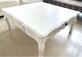 Furnichoi farmhouse coffee table, wood rustic vintage cocktail table for living room with shelf, 47 white and brown. Victorian Vintage White Coffee Table Furniture Home Living Furniture Tables Sets On Carousell