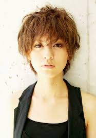 グラムロックなショート afloat ruvuaのヘアスタイル ヘアスタイル ショートパーマ レディース 髪型