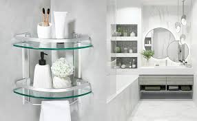 Life story classic white 3 shelf home storage container organizer plastic drawers with wheels for closet, dorm, or office. Amazon Brand Umi Shower Shelf Bathroom Shelves Glass Corner Shelf With Towel Rail Tempered Glass Shower Caddy Storage Organiser 2 Tier Wall Mount Aluminum A4123b Amazon Co Uk Diy Tools