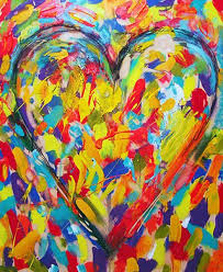 Color As Emotion Jim Dine B 1935 The Circus 3 2007 Acrylic And Charcoal On Canvas Valentine Art Projects Valentines Art Heart Artwork