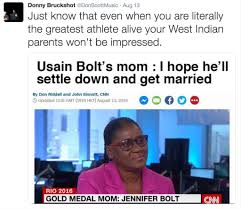 Jun 22, 2021 · usain bolt recently announced he secretly welcomed twins during the pandemic with his girlfriend kasi bennett. Mama Bolt S Disappointment Is Universal Mom Love Language Awesomely Luvvie