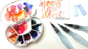Learn about paper, watercolor, inks, gouache, and the most important techniques. Pentel Aquash Water Brush Pens For Watercolor Calligraphy Lettering League