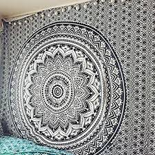 Black And White Wall Tapestry Amazon Amazon Com Exclusive Black And White Ombre Tapestry By Jaipurhandloom Mandala In 2020 Hippie Mandala Tapestry Mandala Tapestries Wall Hangings Bohemian Wall Tapestry