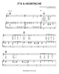 It's a fool's game nothing but a fools game standing in the cold rain feeling like a clown. It S A Heartache Sheet Music Bonnie Tyler Sheetmusic Free Com