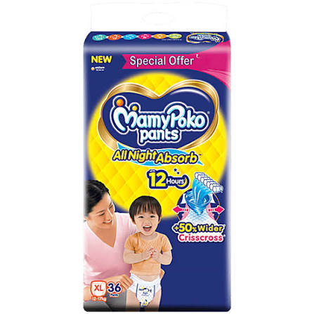 Mamy Poko Pants Standard All Night Extra Large, 36 ocs