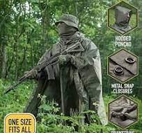 M-Tac Tactical Rain Poncho - Army Military Poncho Shelter Waterproof  Ripstop Camping Hiking Outdoor Hunting Rain Ponchos