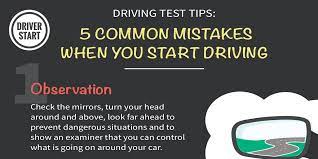 Driving Test Tips 5 Common Mistakes When You Start Driving Driver Start Com