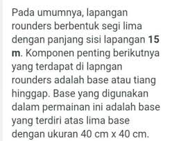 Maybe you would like to learn more about one of these? Panjang Sisi Lapangan Rounders Berukuran Brainly Co Id